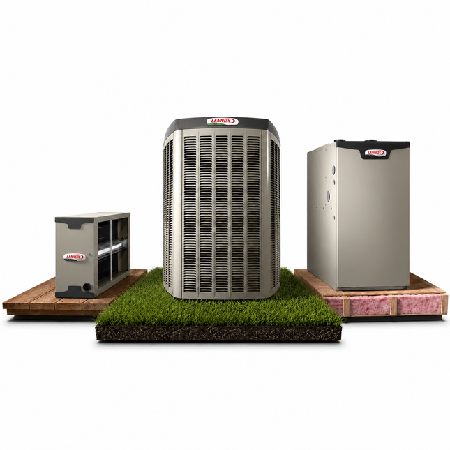 Lennox Elite EL22KCV - 5 Ton - 20 SEER2 AC with EL297 - Two-Stage/Variable - 97% AFUE Furnace - Up-flow Coil - Gas System - with install