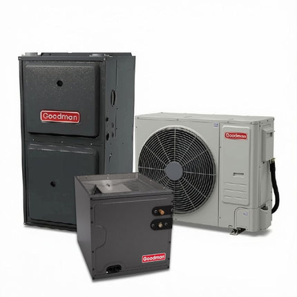 Goodman GXV6S - 3.5 Ton - 17 SEER2 AC with GRVT96 - Two-Stage/Variable - 96% AFUE Furnace - Up-flow Coil - Gas System - with install