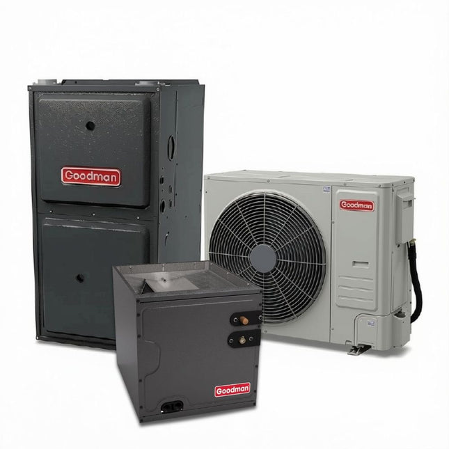 Goodman GXV6S - 3.5 Ton - 17 SEER2 AC with GRVT96 - Two-Stage/Variable - 96% AFUE Furnace - Up-flow Coil - Gas System - with install
