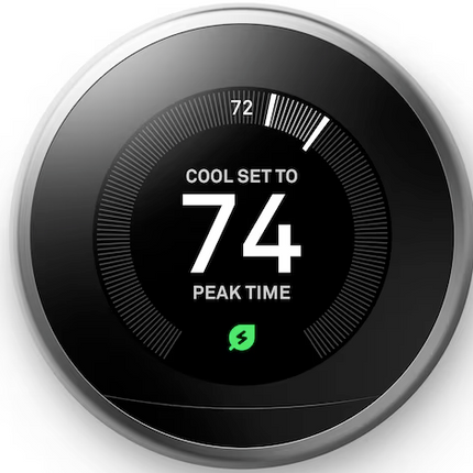 Google Nest Learning Smart Thermostat with WiFi Compatibility (3rd Generation) - Stainless Steel | McKinney TX Regional Availability